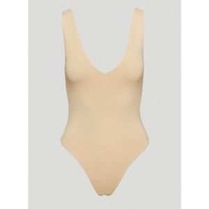 Aritizia Babaton Contour V-Neck Bodysuit Tan Large